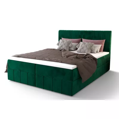 Boxspringová posteľ s úložným priestorom MADLEN COMFORT - 120x200, zelená
