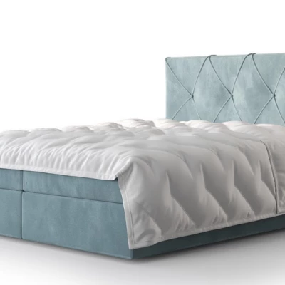 Hotelová posteľ s úložným priestorom LILIEN COMFORT - 140x200, svetlo modrá