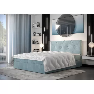 Hotelová posteľ s úložným priestorom LILIEN COMFORT - 140x200, svetlo modrá