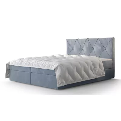 Hotelová posteľ s úložným priestorom LILIEN - 120x200, modrá
