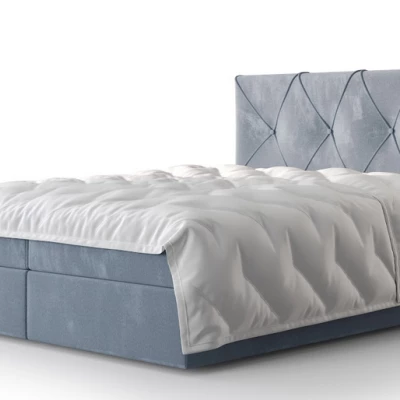 Hotelová posteľ s úložným priestorom LILIEN COMFORT - 160x200, modrá