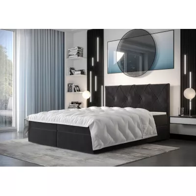 Hotelová posteľ s úložným priestorom LILIEN - 200x200, svetlá grafitová