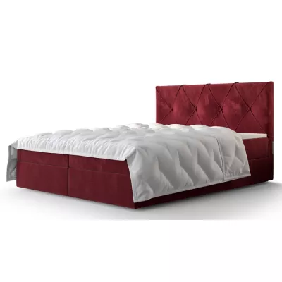 Hotelová posteľ s úložným priestorom LILIEN - 200x200, červená