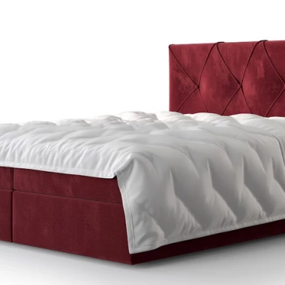 Hotelová posteľ s úložným priestorom LILIEN COMFORT - 140x200, červená