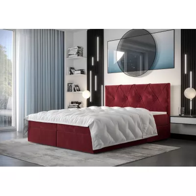 Hotelová posteľ s úložným priestorom LILIEN COMFORT - 200x200, červená