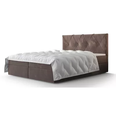 Hotelová posteľ s úložným priestorom LILIEN COMFORT - 140x200, mliečna čokoláda