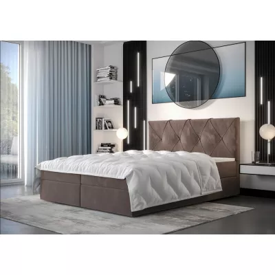 Hotelová posteľ s úložným priestorom LILIEN COMFORT - 160x200, mliečna čokoláda
