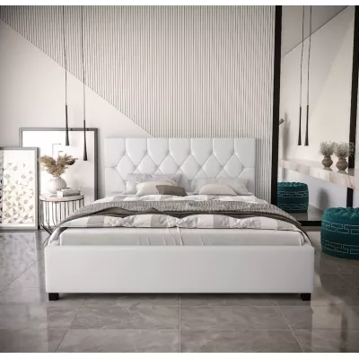 Manželská posteľ s úložným priestorom NARINE 2 - 140x200, biela
