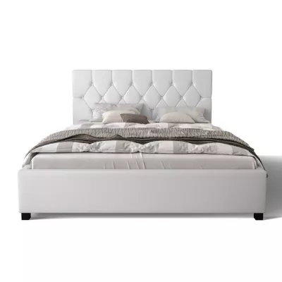 Manželská posteľ s úložným priestorom NARINE - 160x200, biela