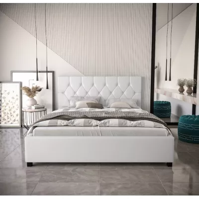 Manželská posteľ s úložným priestorom NARINE - 160x200, biela