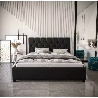 Manželská posteľ s úložným priestorom NARINE 2 - 140x200, čierna