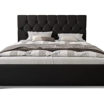 Manželská čalúnená posteľ NARINE - 140x200, čierna
