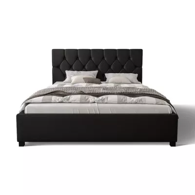 Manželská čalúnená posteľ NARINE - 160x200, čierna