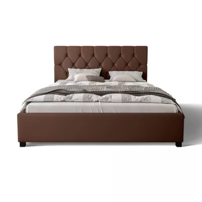 Manželská čalúnená posteľ NARINE - 140x200, hnedá