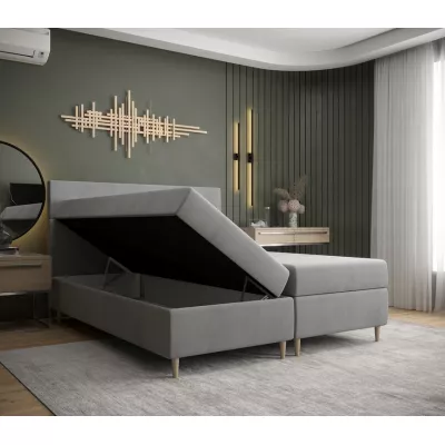 Boxspringová posteľ ANGELES - 120x200, svetlo šedá