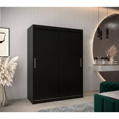 Skriňa s posuvnými dverami v šírke 150 cm TIMEA - čierna
