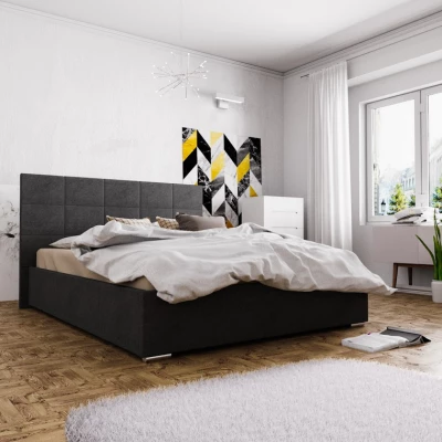 Manželská posteľ s úložným priestorom FLEK 4 - 160x200, čierna