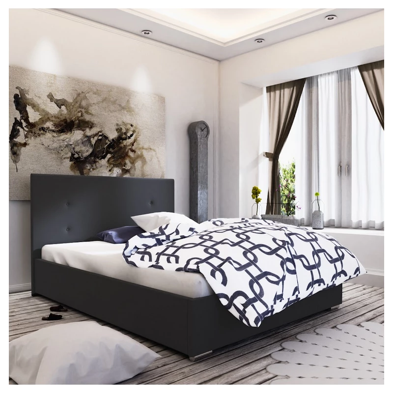 Manželská posteľ s úložným priestorom FLEK 3 - 180x200, čierna