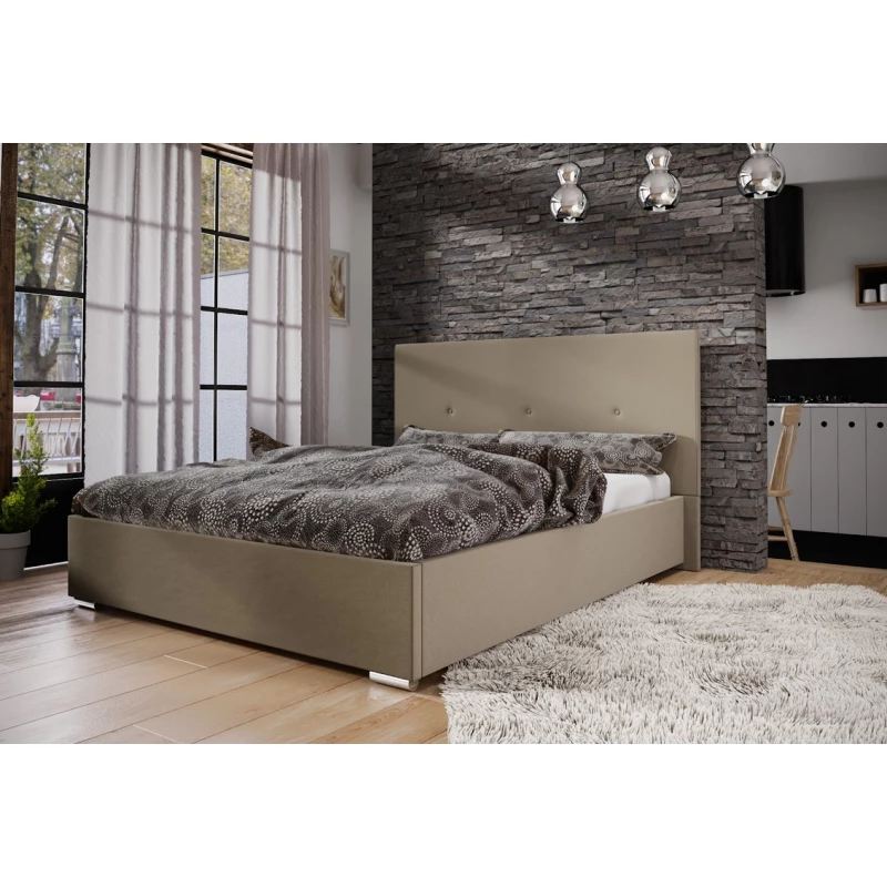 Manželská posteľ s úložným priestorom FLEK 2 - 140x200, béžová