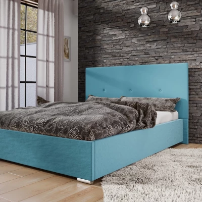 Manželská posteľ s úložným priestorom FLEK 2 - 140x200, modrá