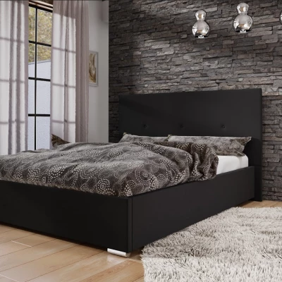 Manželská posteľ s úložným priestorom FLEK 2 - 140x200, čierna