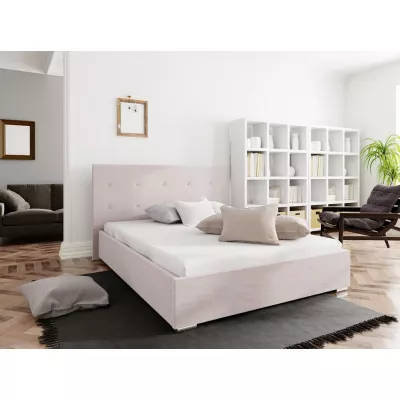Manželská posteľ s úložným priestorom FLEK 1 - 140x200, ružová