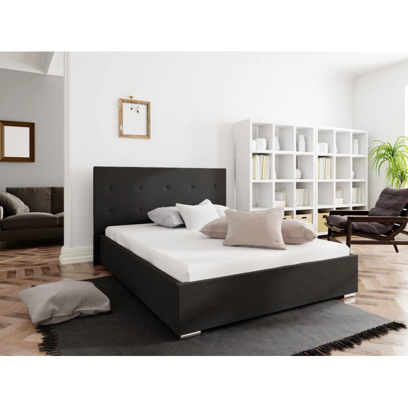 Manželská posteľ s úložným priestorom FLEK 1 - 140x200, čierna