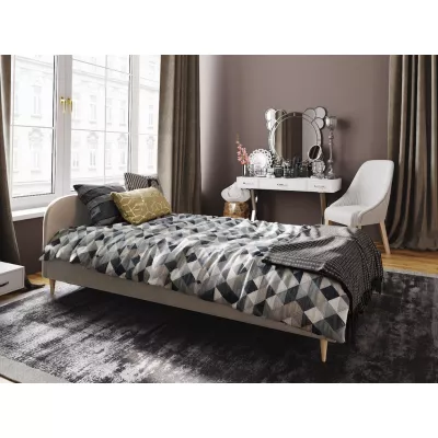 Čalúnená posteľ s úložným priestorom LETICIA 2 - 90x200, béžová