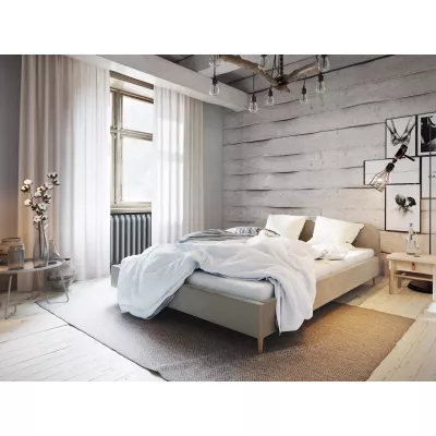 Čalúnená posteľ s úložným priestorom LETICIA 2 - 180x200, béžová