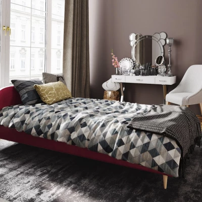 Čalúnená posteľ s úložným priestorom LETICIA 2 - 90x200, červená
