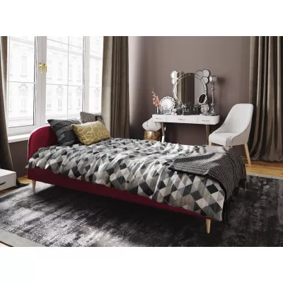 Čalúnená posteľ s úložným priestorom LETICIA 2 - 90x200, červená