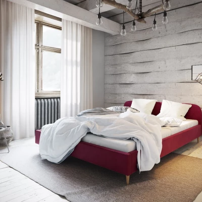 Čalúnená posteľ s úložným priestorom LETICIA 2 - 180x200, červená