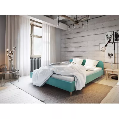 Čalúnená posteľ s úložným priestorom LETICIA - 180x200, svetlo modrá