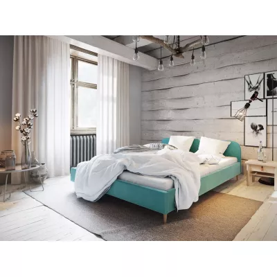 Čalúnená posteľ s úložným priestorom LETICIA 2 - 140x200, svetlo modrá
