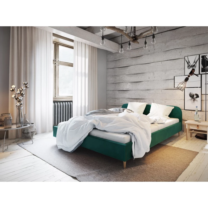 Čalúnená posteľ s úložným priestorom LETICIA 2 - 180x200, petrolejová