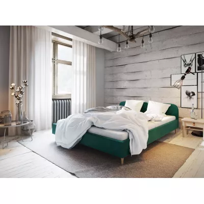 Čalúnená posteľ s úložným priestorom LETICIA 2 - 180x200, petrolejová