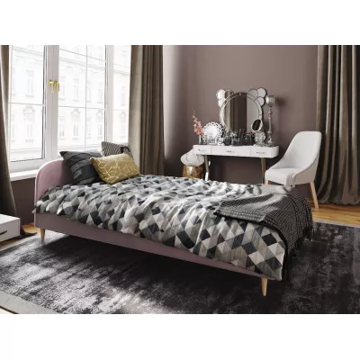 Čalúnená posteľ s úložným priestorom LETICIA 2 - 90x200, ružová