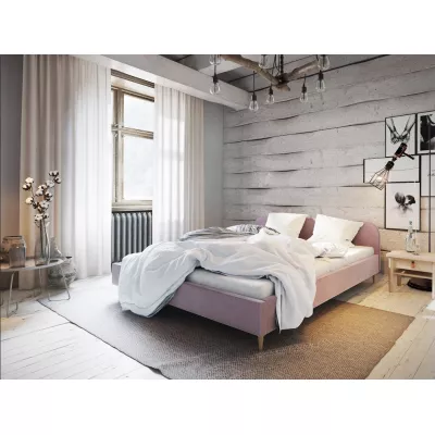 Čalúnená posteľ s úložným priestorom LETICIA 2 - 160x200, ružová