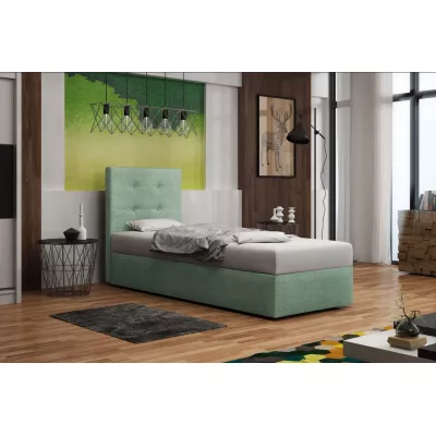 Čalúnená posteľ DELILAH 1 - 90x200, svetlo zelená
