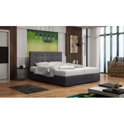 Čalúnená posteľ s úložným priestorom DELILAH 1 - 200x200, šedá