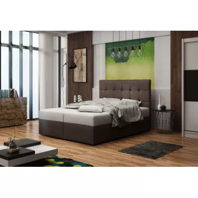 Čalúnená posteľ s úložným priestorom DELILAH 2 COMFORT - 160x200, hnedá