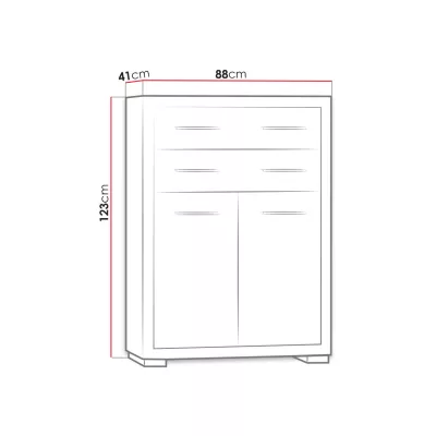Vysoká komoda TRIXA - dub santana