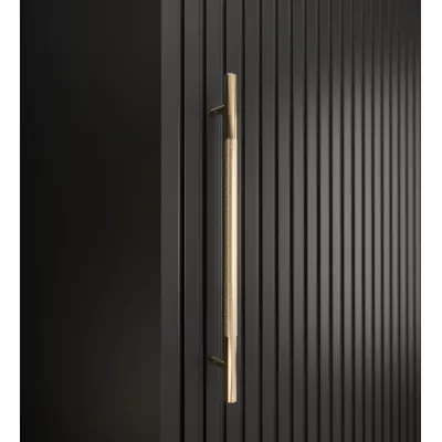 Šatníková skriňa SHAILA 2 - 180 cm, čierna