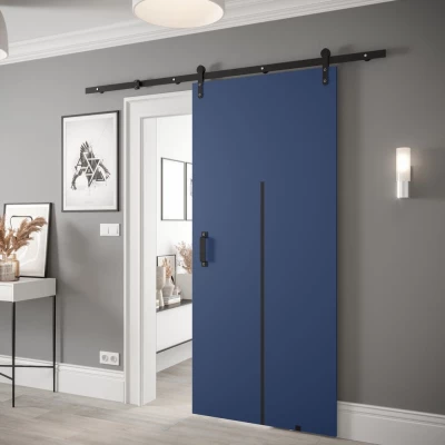 Posuvné dvere s kovaním LEONTINA 11 - 90 cm, modré