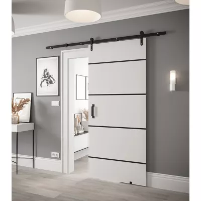 Posuvné dvere s kovaním LEONTINA 3 - 90 cm, biele