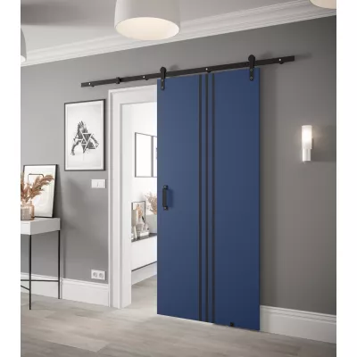 Posuvné dvere s kovaním LEONTINA 6 - 90 cm, modré