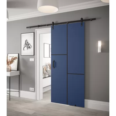 Posuvné dvere s kovaním LEONTINA 8 - 90 cm, modré