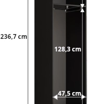 Predsieňová skriňa SAVELA 4 - 50 cm, čierna