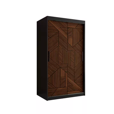 Skriňa s posuvnými dverami MADELEIN 2 - šírka 100 cm, čierna / orech
