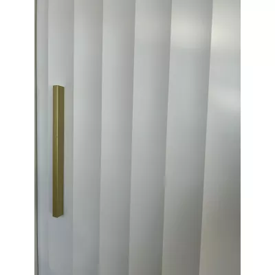 Šatníková skriňa so zrkadlom RADKIN 2 - šírka 250 cm, čierna / biela